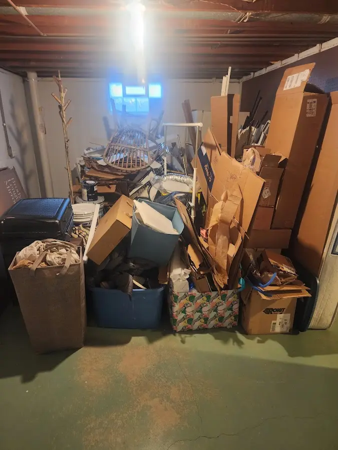 Roll-off dumpster container at job site for 20 Yard Dumpster Rental in Lower Allen